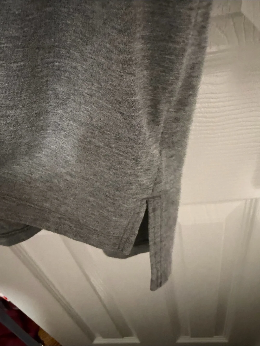 Nike Gray Long-Sleeve Pocket Tee with Swoosh Logo